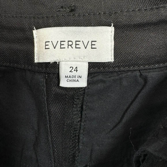 Evereve Size 24 High Waist Pants Trousers Black Linen Blend - Picture 5 of 7